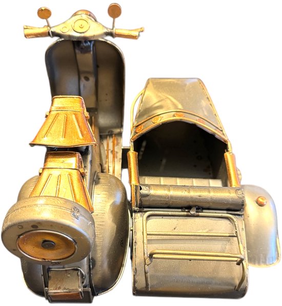 Side-car Vintage - scooter - maquette - métal - décoration