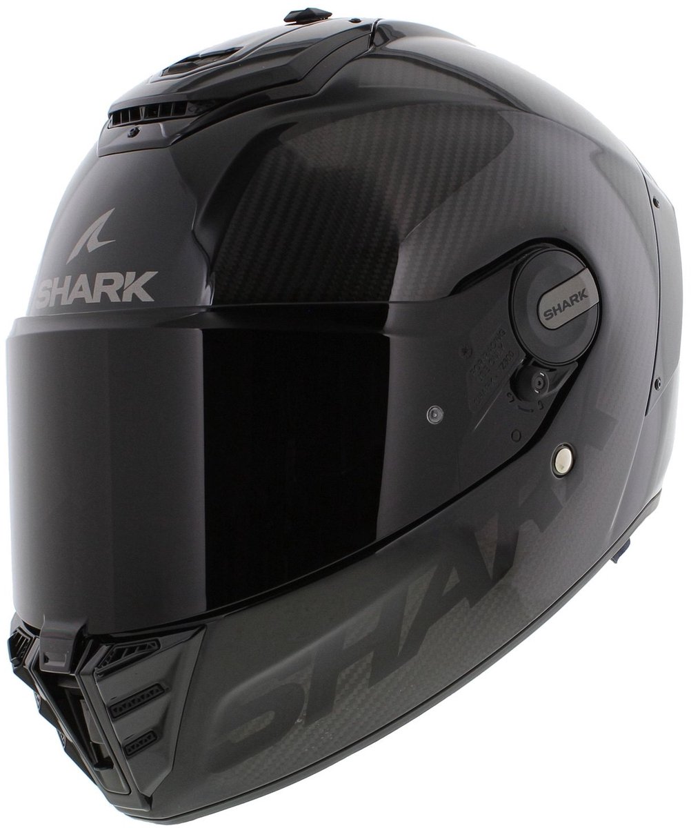 Shark Spartan RS carbon skin glans zwart motorhelm