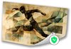 Beweging, Kubisme, Danser, Bruin, beige, groen, blauw, zwart