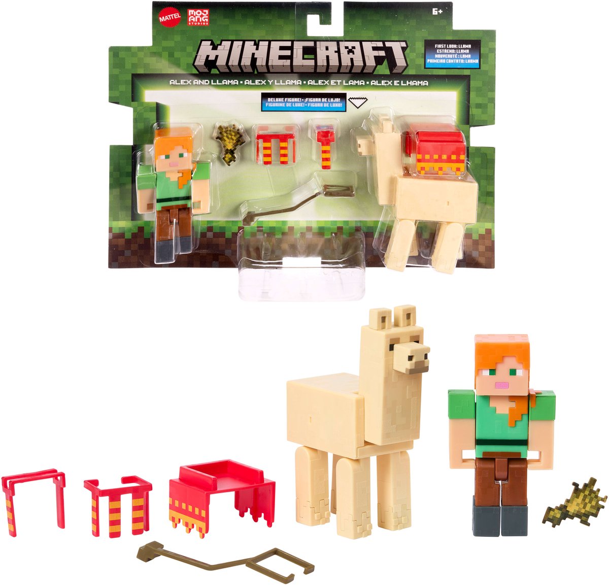 Minecraft Alex and Llama Figures