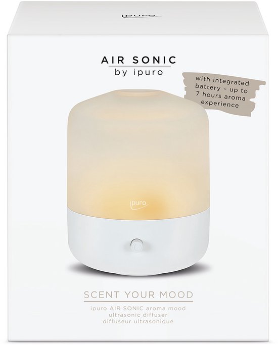 Ipuro Air Sonic Aroma Diffuser - Wit - Met afstandsbediening - 2 standen