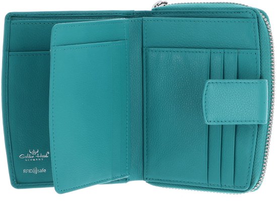 Golden Head Cuir Porte-monnaie Madrid RFID Protect Billfold Coin Wallet Turquoise