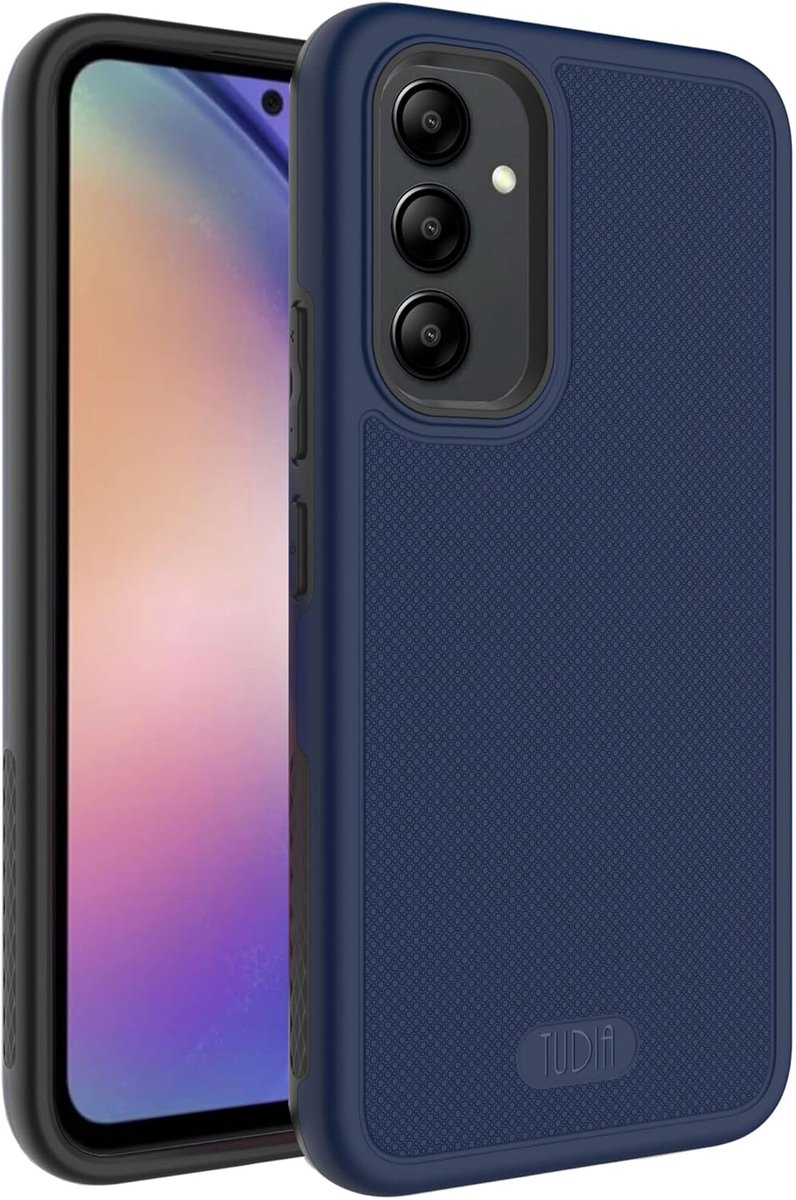 Zandarix Geschikt voor Samsung Galaxy A54 5G - Militaire kwaliteit - Dubbellaags - Schokbestendig - Back Cover Hoesje - Blauw