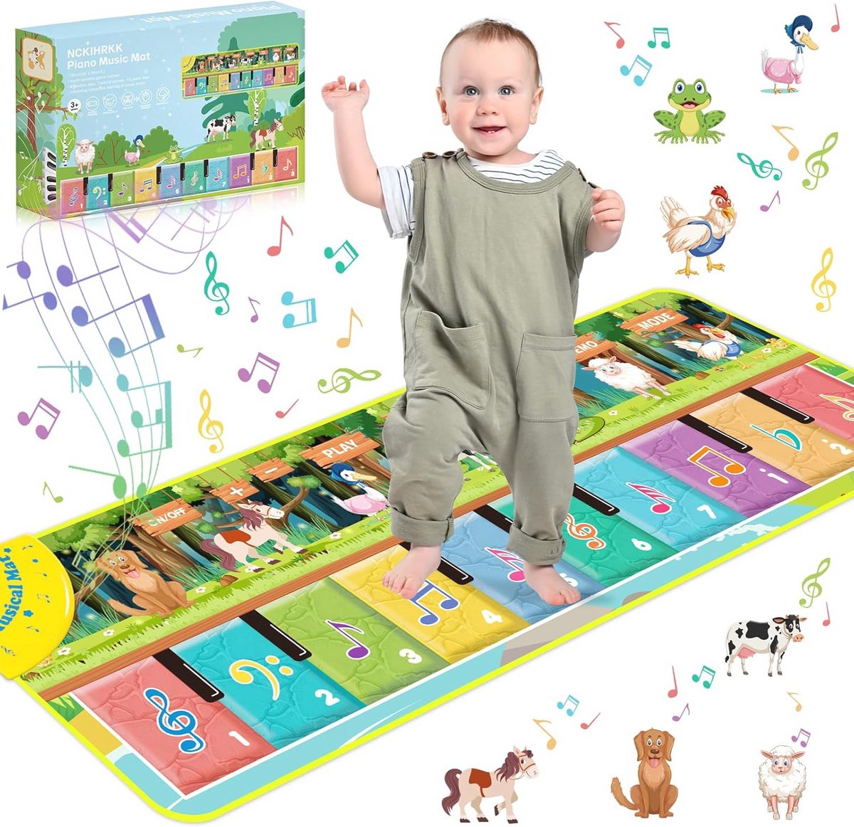 Muziekmat voor Kinderen met Dierengeluiden - Educatief Speelgoed vanaf 1 Jaar