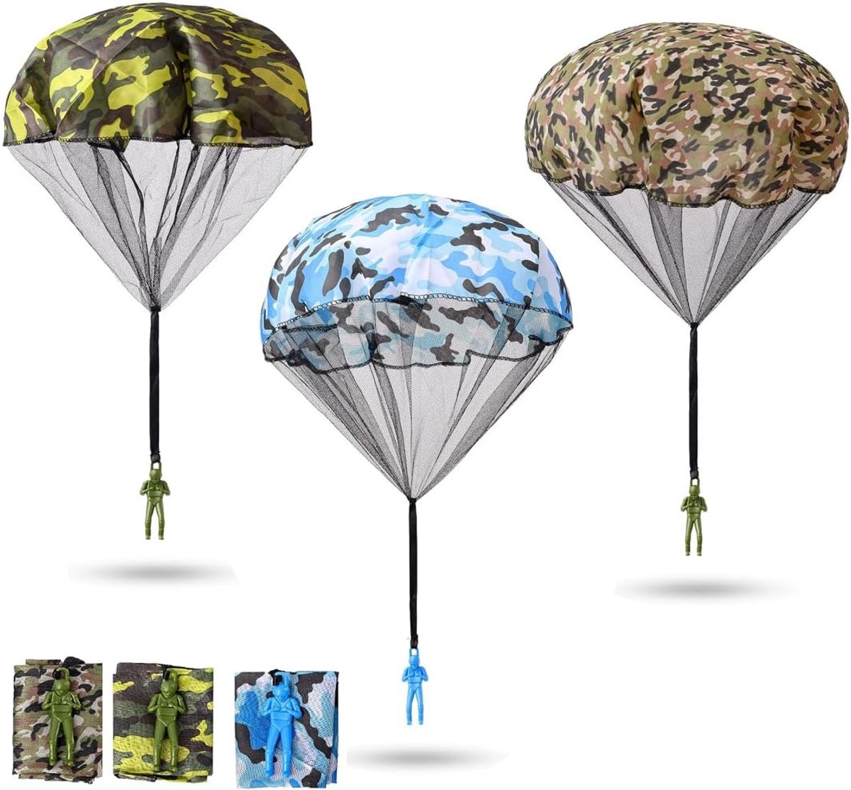3 stuks parachutespringer speelgoed voor kinderen - Perfect voor buitenplezier en cadeau