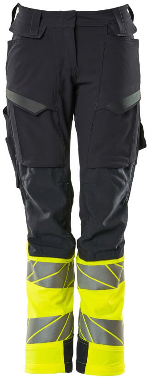 Mascot Accelerate Safe Broek met kniezakken 19178-511 - donkermarine/hi-vis geel - C42 - 82