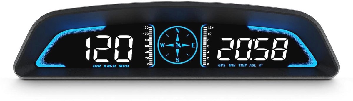 Snelheidsmeter met satellietsignaalontvangst en auto head-up display voor voertuigen