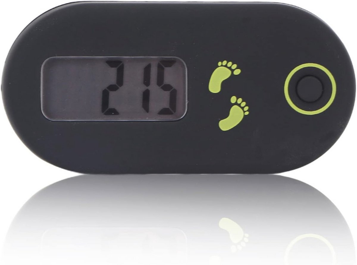 Mini Stappenteller met Clip en Groot Display voor Wandelen en Hardlopen