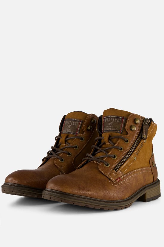 Botte à lacets homme Mustang - Cognac - Taille 43