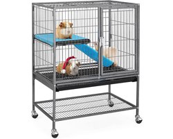 Kooi voor kleine dieren met wielen en hellingen - Perfect voor ratten, fretten en cavia's