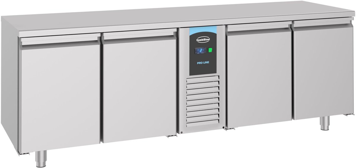 Combisteel Koelwerkbank - ENERGY LINE - Energiezuinig - 632L - 4 Deuren-2°C/+8°C - Geforceerd - 2270x700x850mm Multicolor