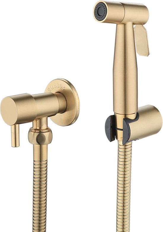 Toilet Bidet Douchekop Voor Hygiënisch Wassen Zonder Papieren Handdoeken Goud
