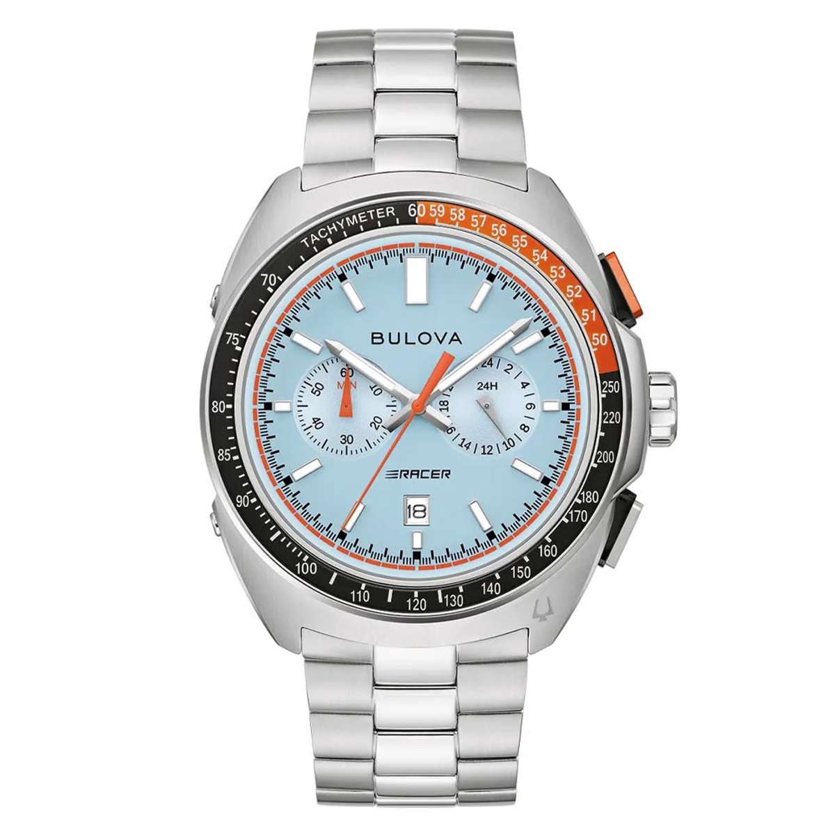 Bulova Racer Chronograph 98B432 Horloge - Staal - Zilverkleurig - Ø 42 mm