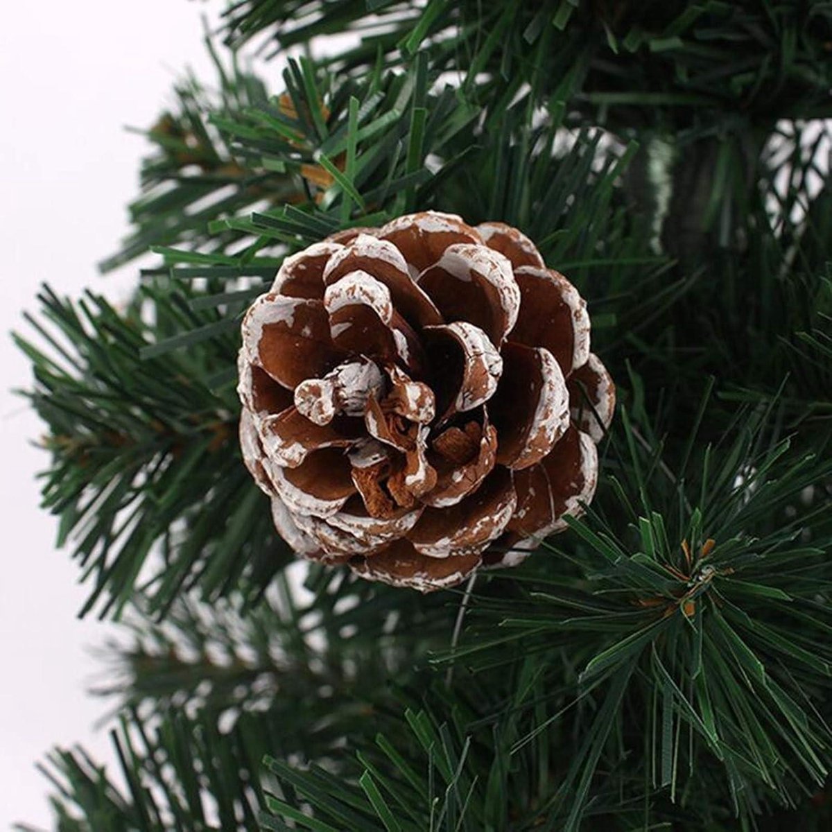 24 stuks natuurlijke dennenappels, Thanksgiving kerstboom decoraties, herfst en winter huis dennenappel decoraties kerstboom slinger rotan decoratie