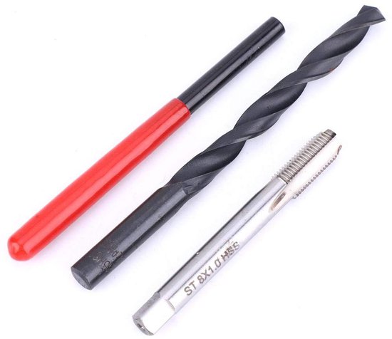Schroefdraadreparatieset M8x1 roestvrij staal - Boorset voor binnendraad reparatie