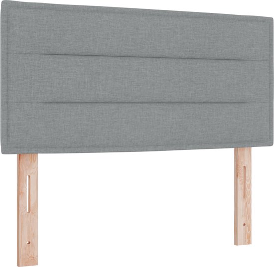 Hoekbedframe met hoofdeinde Lichtgrijs 90 cm x 200 cm Fluweel