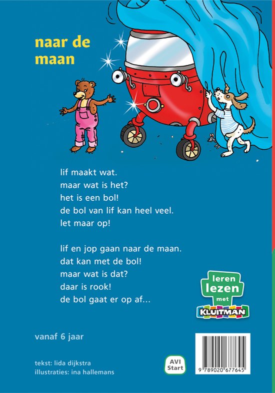 Leren lezen met Kluitman - de bol van lif. naar de maan