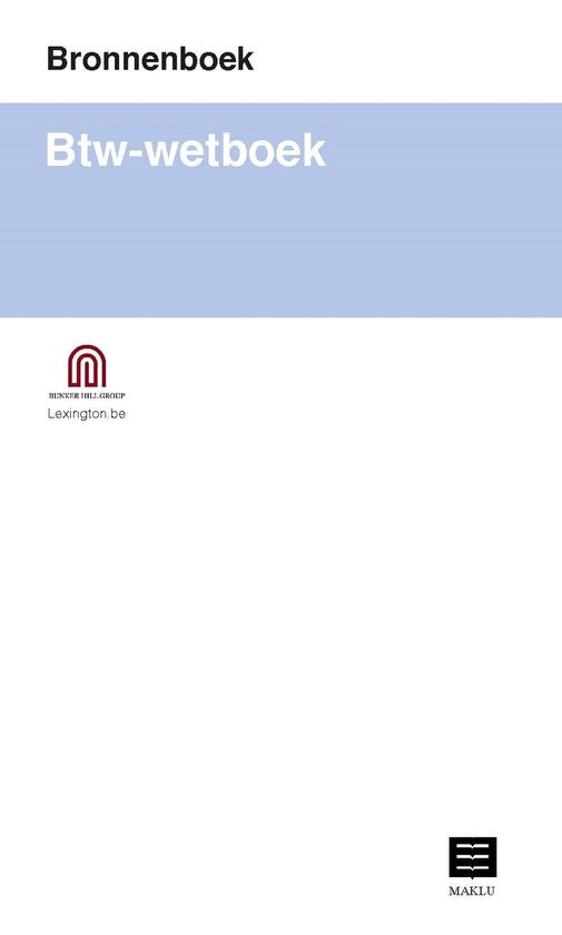 Bronnenboek. Btw-wetboek - Bronnenboeken fiscaliteit - cover