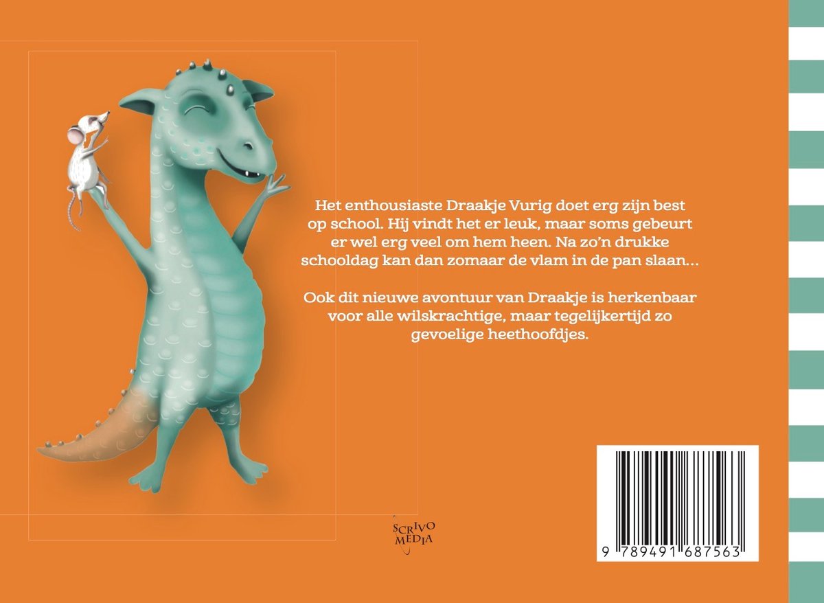 Draakje Vurig op school - back cover