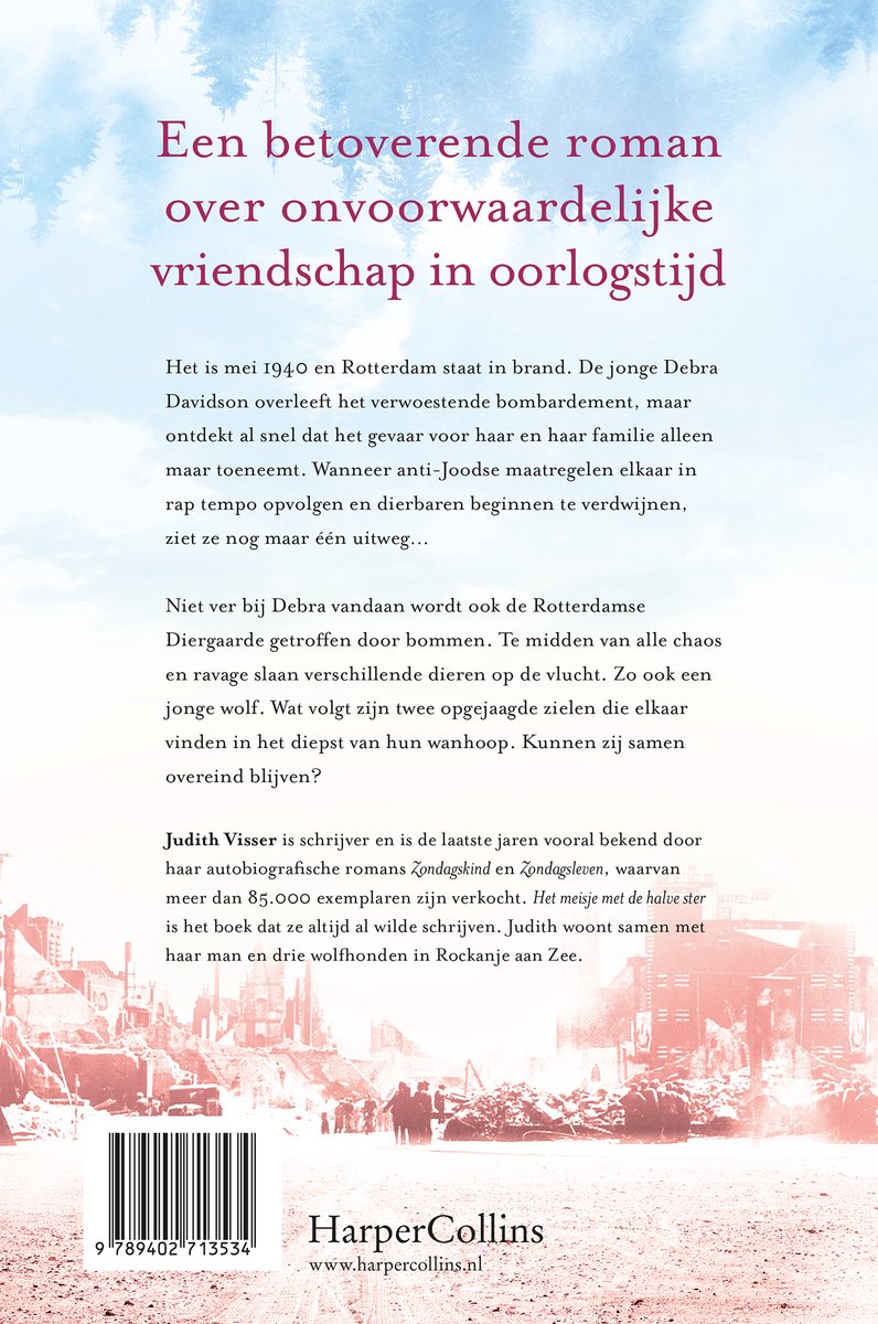Het meisje met de halve ster - back cover