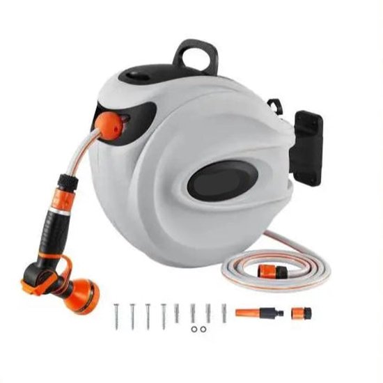 FlinQ Tuinslanghaspel 30 meter - Slanghaspel Automatisch - 180