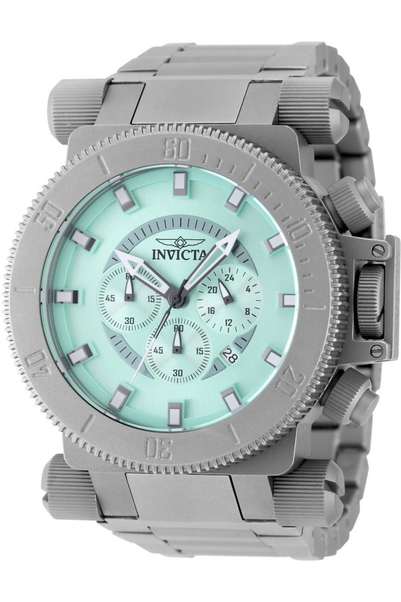 Invicta Coalition Forces 48220 Heren Horloge - Waterdicht - Analoog - Quartz Uurwerk - Titanium met blauwe Wijzerplaat - 51mm