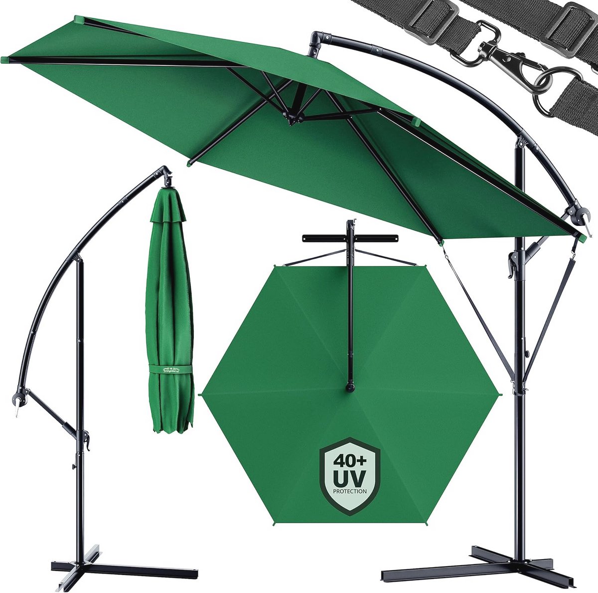 Flamingueo Parasol Plage Parasol de Jardin Exterieur UPF50 Inclinable Parasol Terrasse (210x170 cm) | Leroy Merlin
