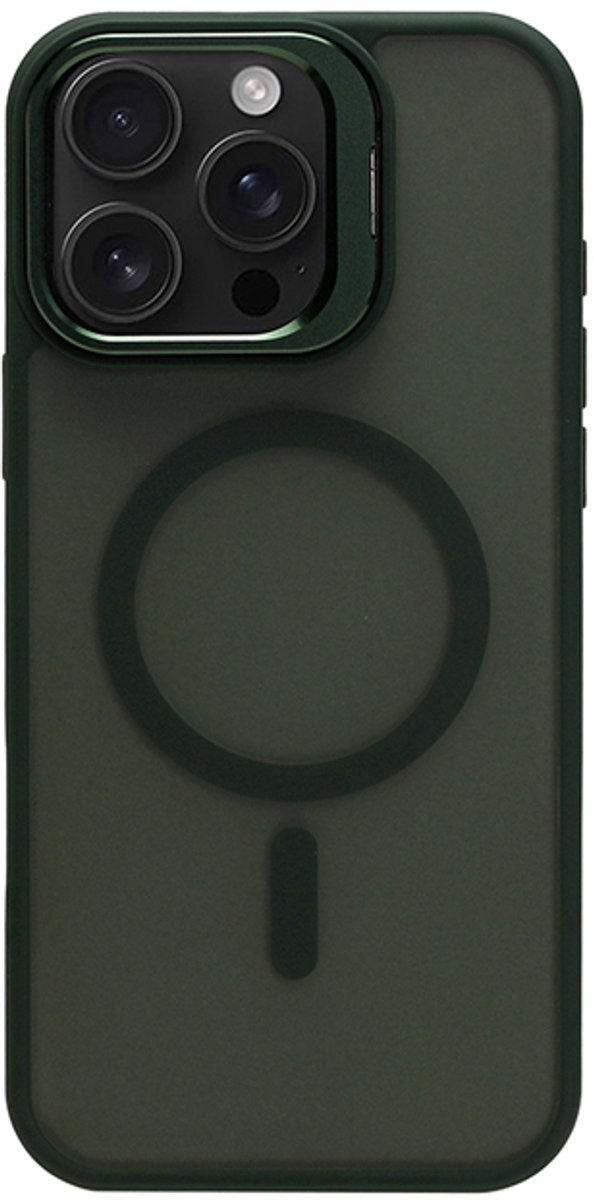 iPhone 16 Plus Magsafe Hoesje - Livon DropSkin Groen met Uitklapbare Standaard