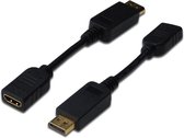 ASSMANN Electronic AK-340408-001-S video kabel adapter 0,15 m DisplayPort HDMI Zwart