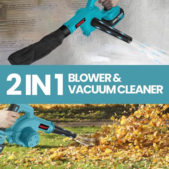 Accu bladblazer en stofzuiger 2-in-1 met 360 m³/h en 6 versnellingen — afbeelding 5