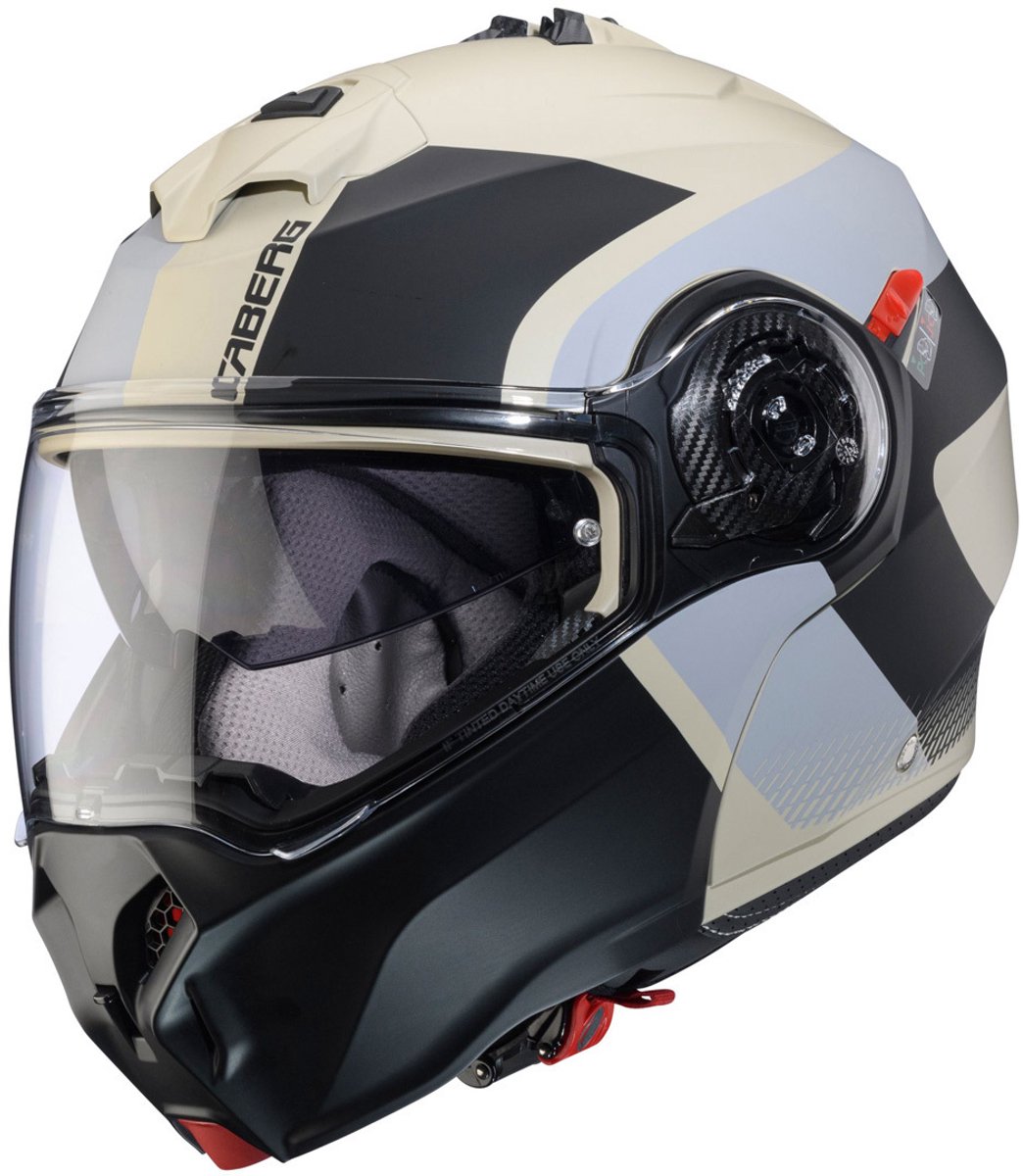 Caberg Duke Evo Indy Mat Zwart Beige Systeemhelm - Helm