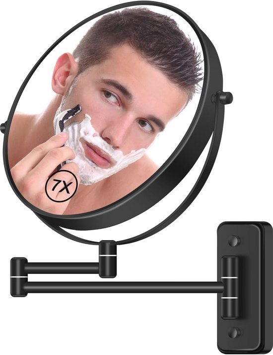 7X vergroting muur make-up spiegel met lichten, 8 inch