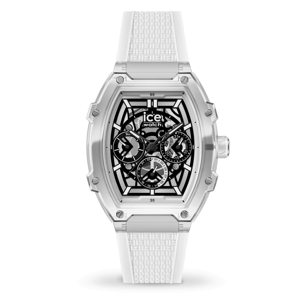 Ice Watch ICE boliday - Clear white skel 024289 Horloge - Siliconen - Wit - Ø 44 mm