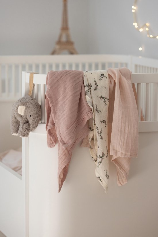 Sebra Hydrofiele Doeken - 3-pack - Cream Stripe Beige van Sebra. — afbeelding 4