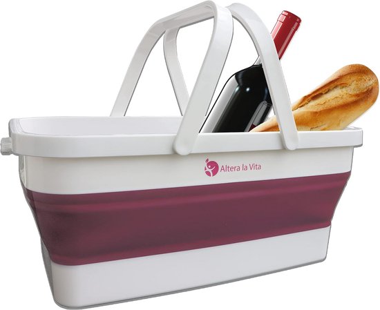 Rieten picknickmandmand in landelijke stijl met deksel en handvat en voeringen voor picknicks, feesten en barbecues op de camping