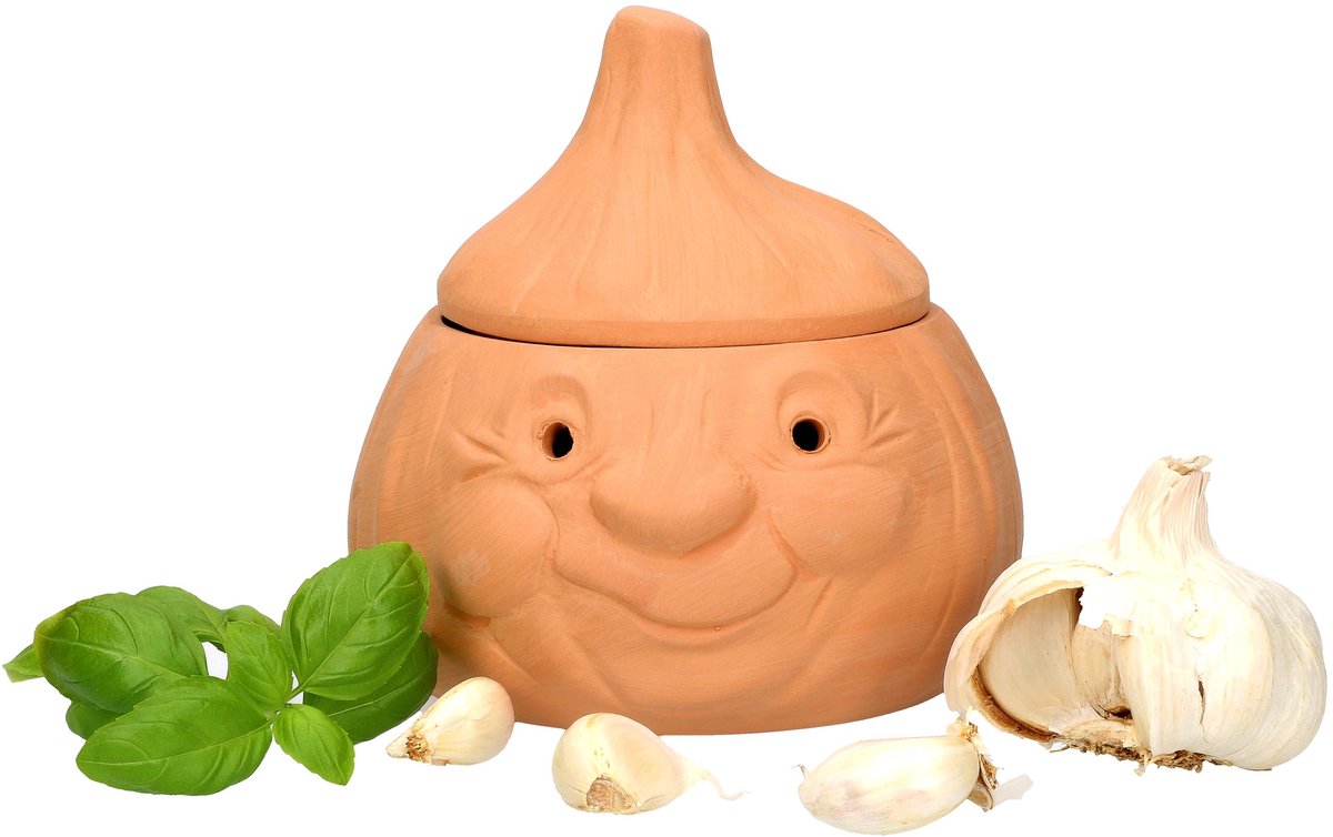 Knut terracotta knoflookpot