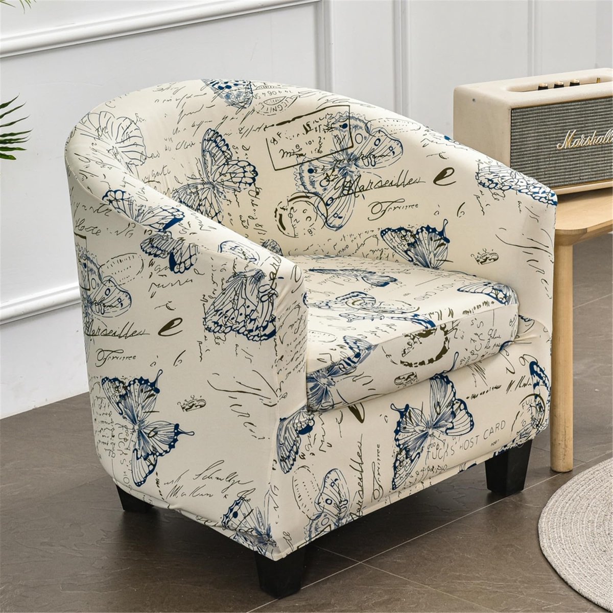 Ibenzoa® Elastische Stoel- en Bankovertrekken voor Clubfauteuils en Loungestoelen met Vlinderontwerp