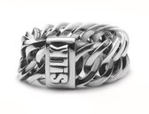 SILK Jewellery - Zilveren Ring - Linked - 120.20 - Maat 20