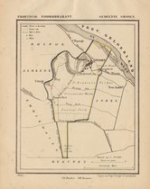 Historische kaart, plattegrond van gemeente Giessen in Noord Brabant uit 1867 door Kuyper van Kaartcadeau.com
