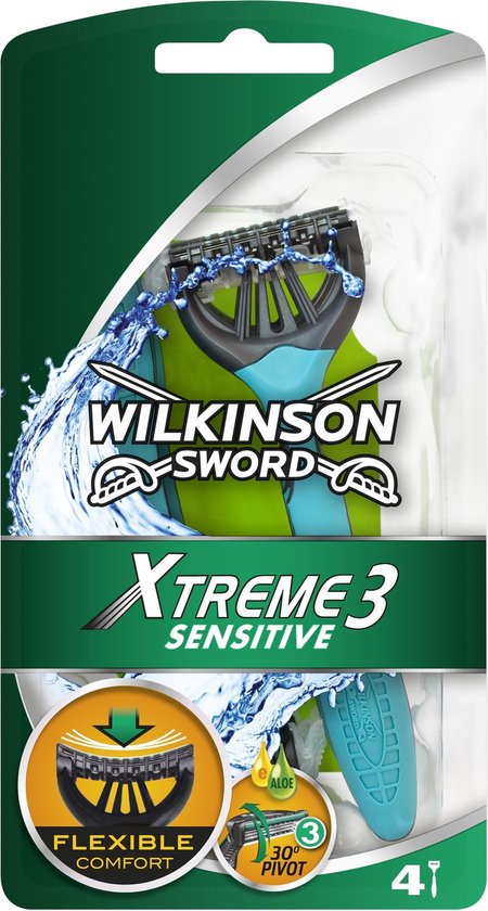 Wilkinson Sword Extra 3 Sensitive - 4 stuks - Wegwerpscheermesjes | bol.com
