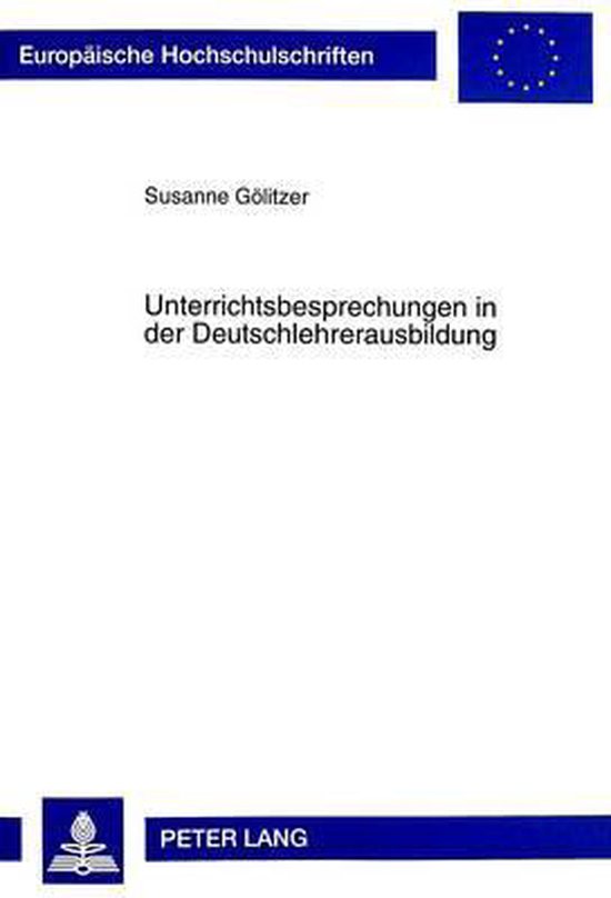 Unterrichtsbesprechungen in der Deutschlehrerausbildung - cover