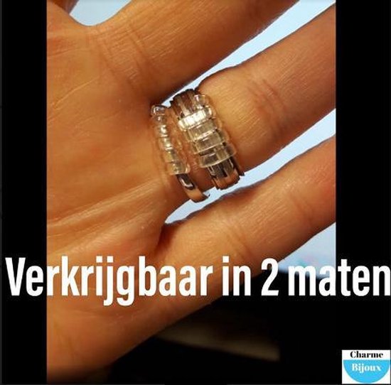 Ring verkleiner - smalle ring- kunstsof- transparant-Charme Bijoux - ring kleiner maken