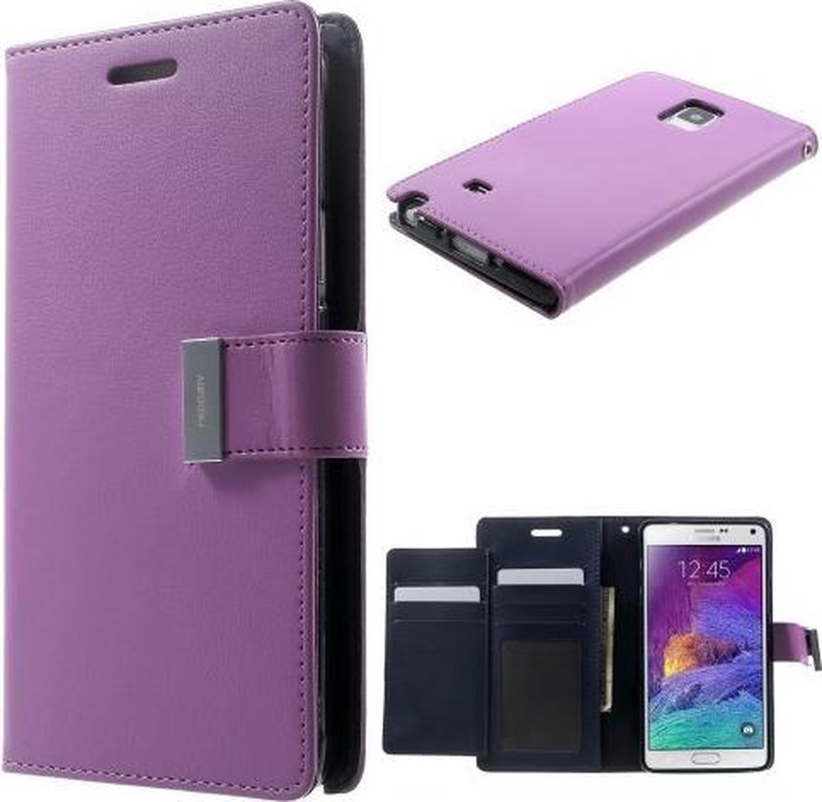 Mercury Rich Dairy wallet case Samsung Galaxy Note 3 Neo N7505 paars
