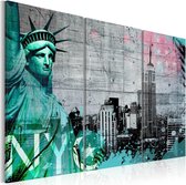 Schilderij - New York City collage III , 3 luik