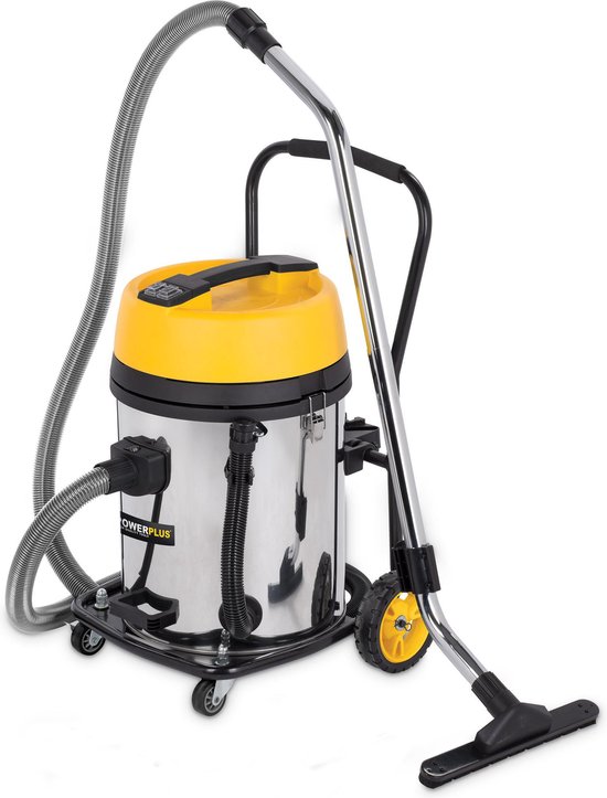 Powerplus elektrische stofzuiger nat-droog POWX325 - 2x1200W - 2 motoren - 2-in-1: zuig- & blaasfunctie - 60l tank - met 4 acc.