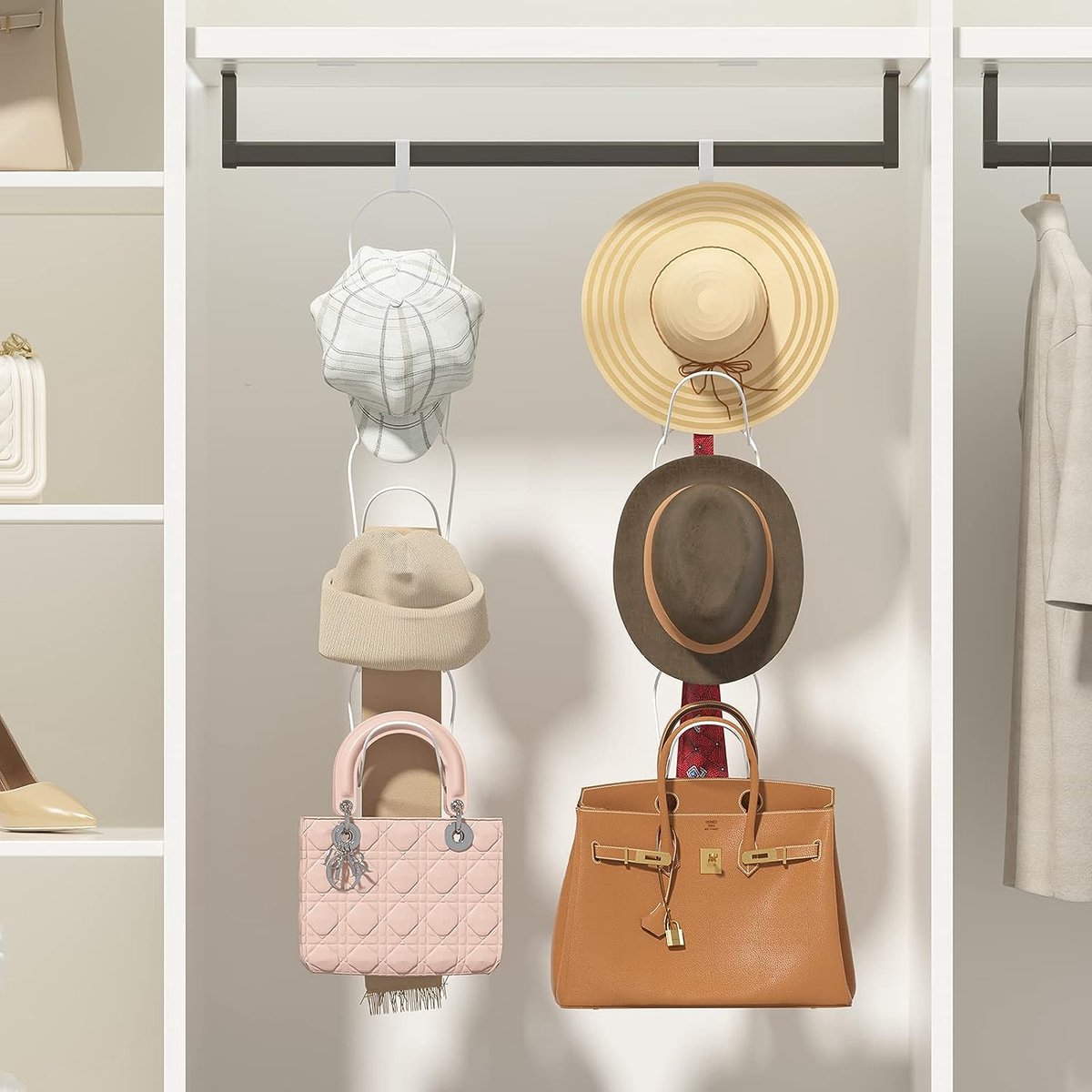 Ziyonix Crochets Pour Rangement De Casquettes,12 PCS Organiseur De