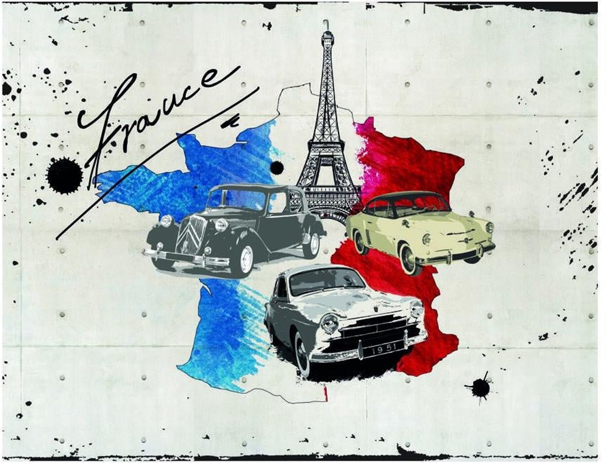 Fotobehang - Admirer of cars (France).