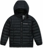 Columbia Powder Lite™ Boys Hooded Jacket - Jongens Jas - Gewatteerde puffer Jas met Capuchon - Maat XL - Zwart