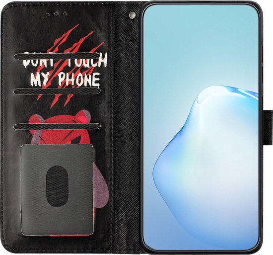 LuxeBass Book case avec impression adapté pour Xiaomi 12 Lite - Angry Bear coque de téléphone portable - coque de téléphone - coques de téléphone