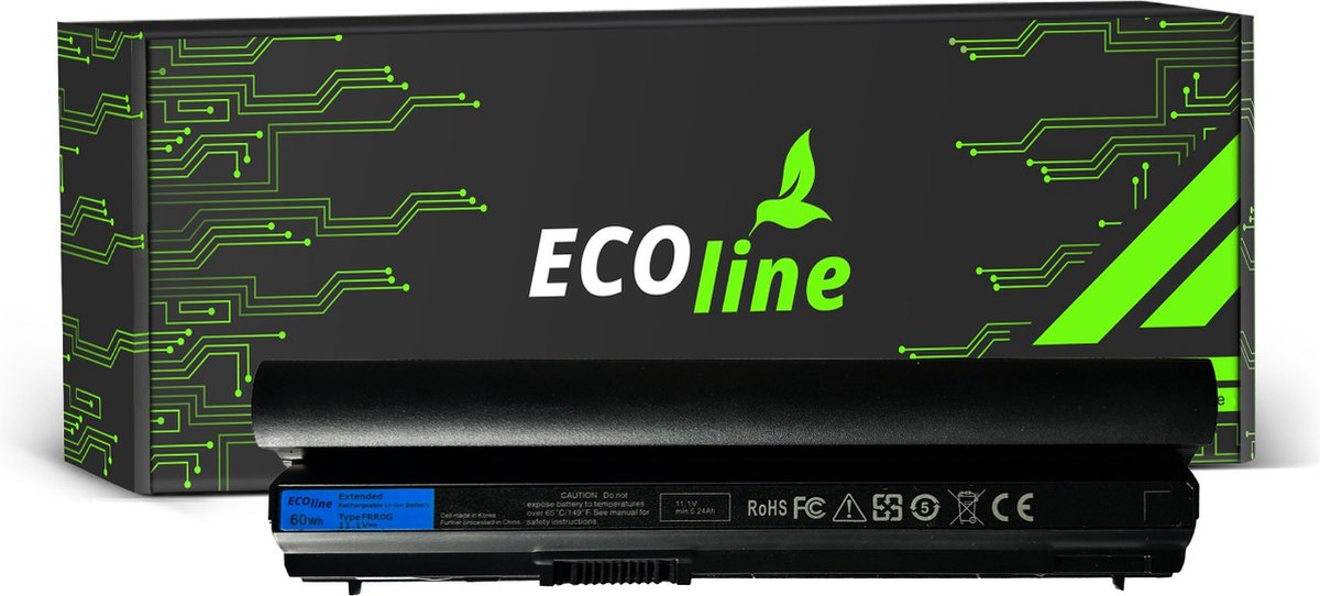EcoLine - RFJMW FRR0G Batterij Geschikt voor de Dell Latitude E6220 E6230 E6320 E6320 / 11.1V 4400mAh.
